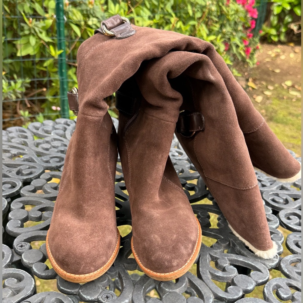 Cole Haan x Nike Air waterproof wedge sherpa boots - size 6.5 B - Picture 6 of 6